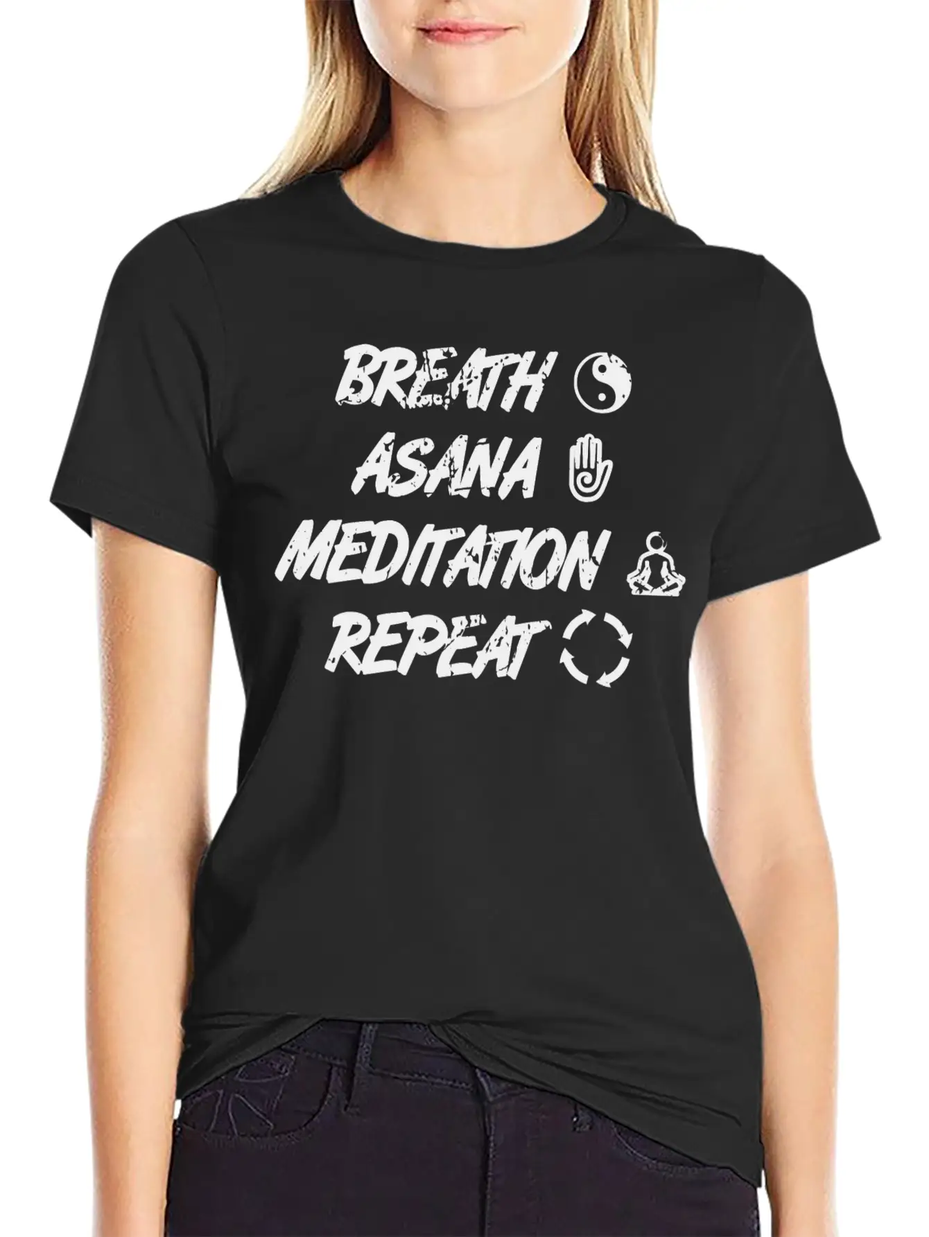 Yoga Routine Unisex Short Sleeve Soft Cotton T-Shirt – Casual Everyday Wear