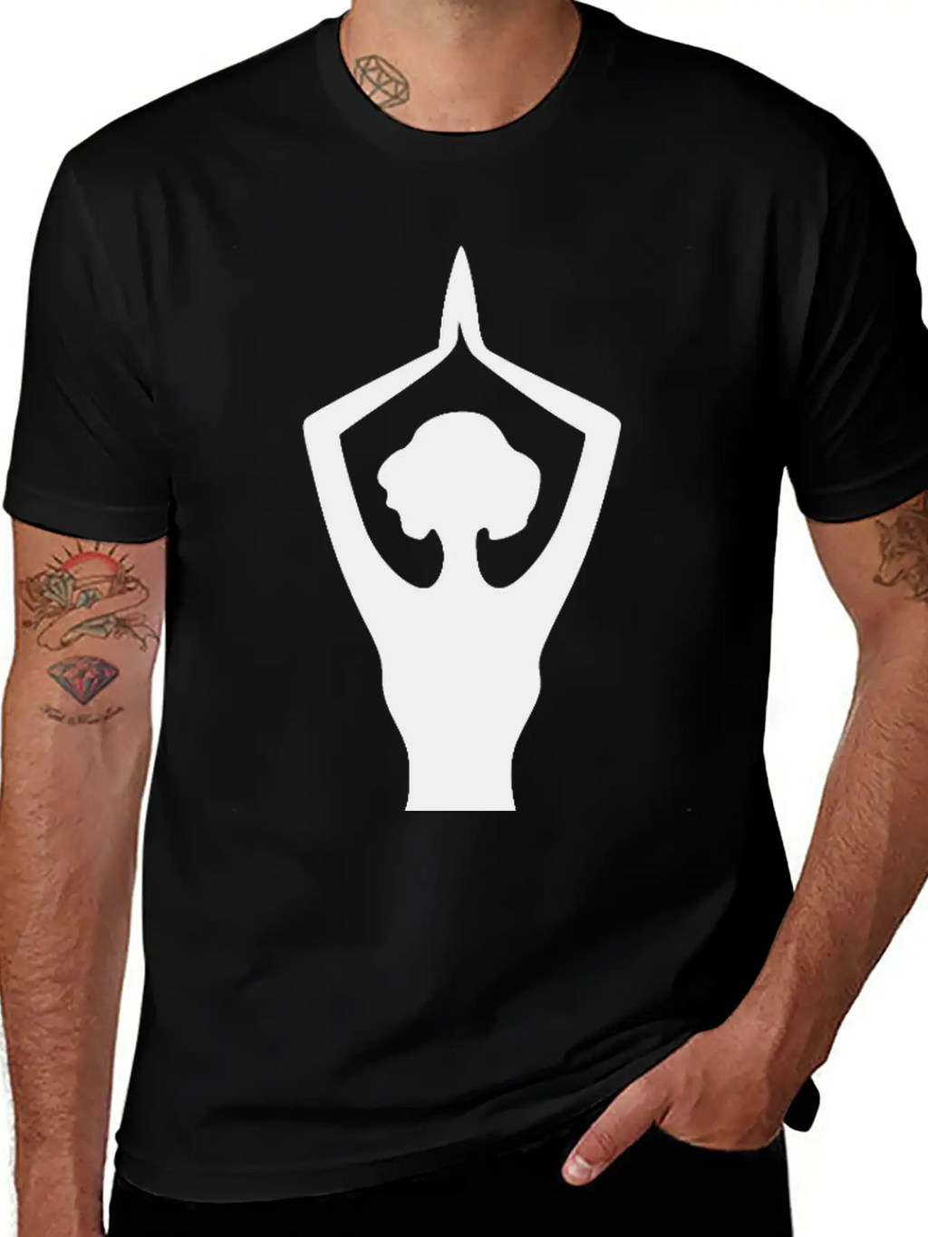 Yoga Silhouette With Grace And Balance In Motion Casual Graphic T-Shirt – Simple And Comfortable Daily Wear