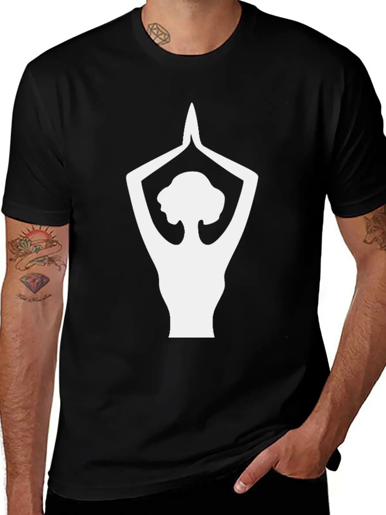 Yoga Silhouette With Grace And Balance In Motion Casual Graphic T-Shirt – Simple And Comfortable Daily Wear