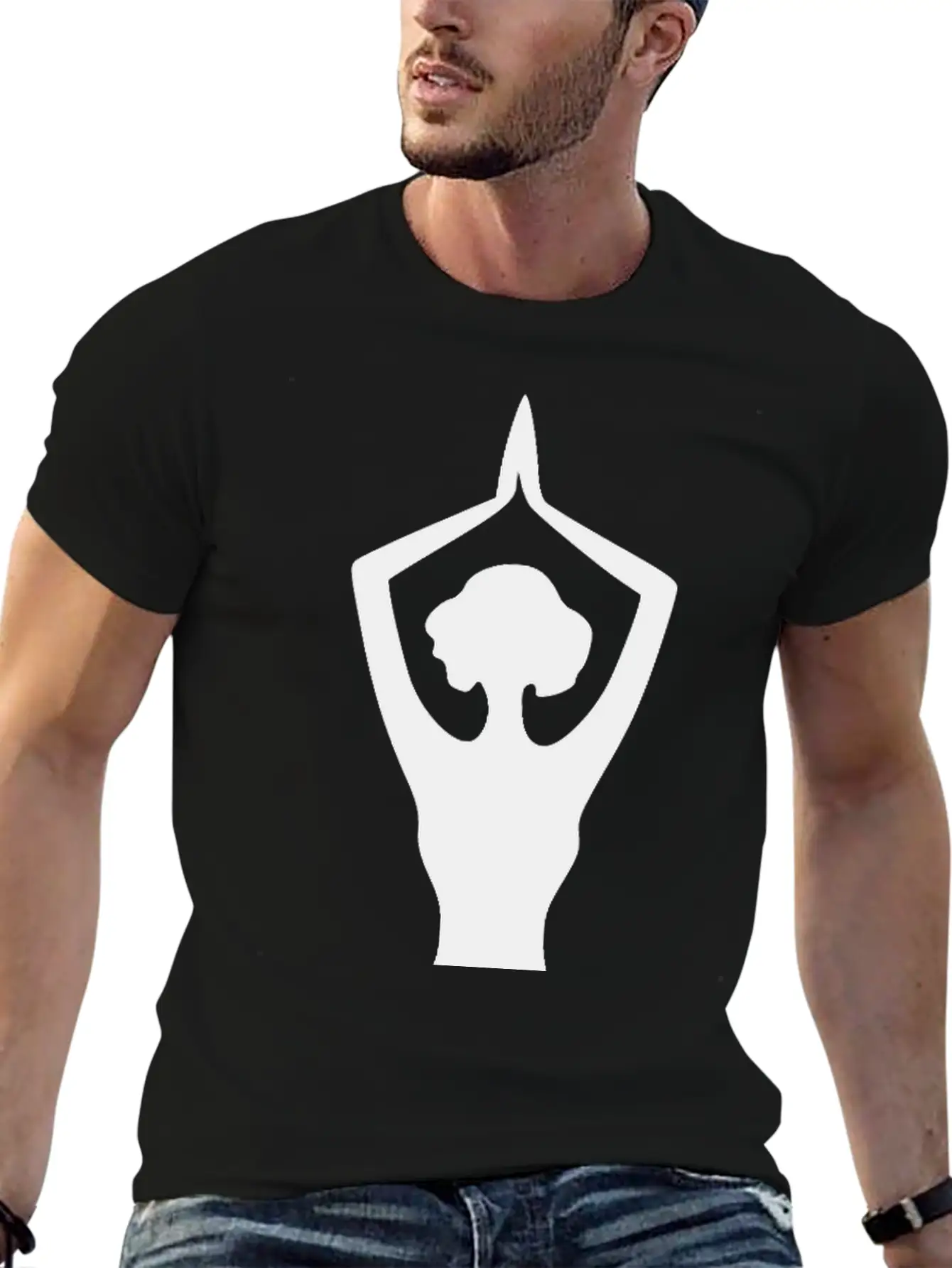 Yoga Silhouette With Grace And Balance In Motion Casual Graphic T-Shirt – Simple And Comfortable Daily Wear