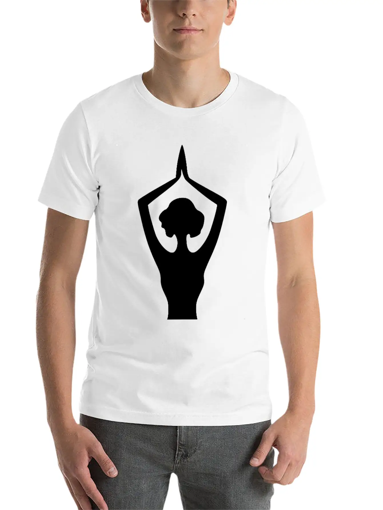 Yoga Silhouette With Grace And Balance In Motion Casual Graphic T-Shirt – Simple And Comfortable Daily Wear