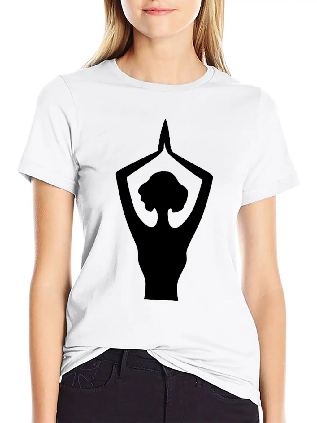 Yoga Silhouette With Grace And Balance In Motion Casual Graphic T-Shirt – Simple And Comfortable Daily Wear