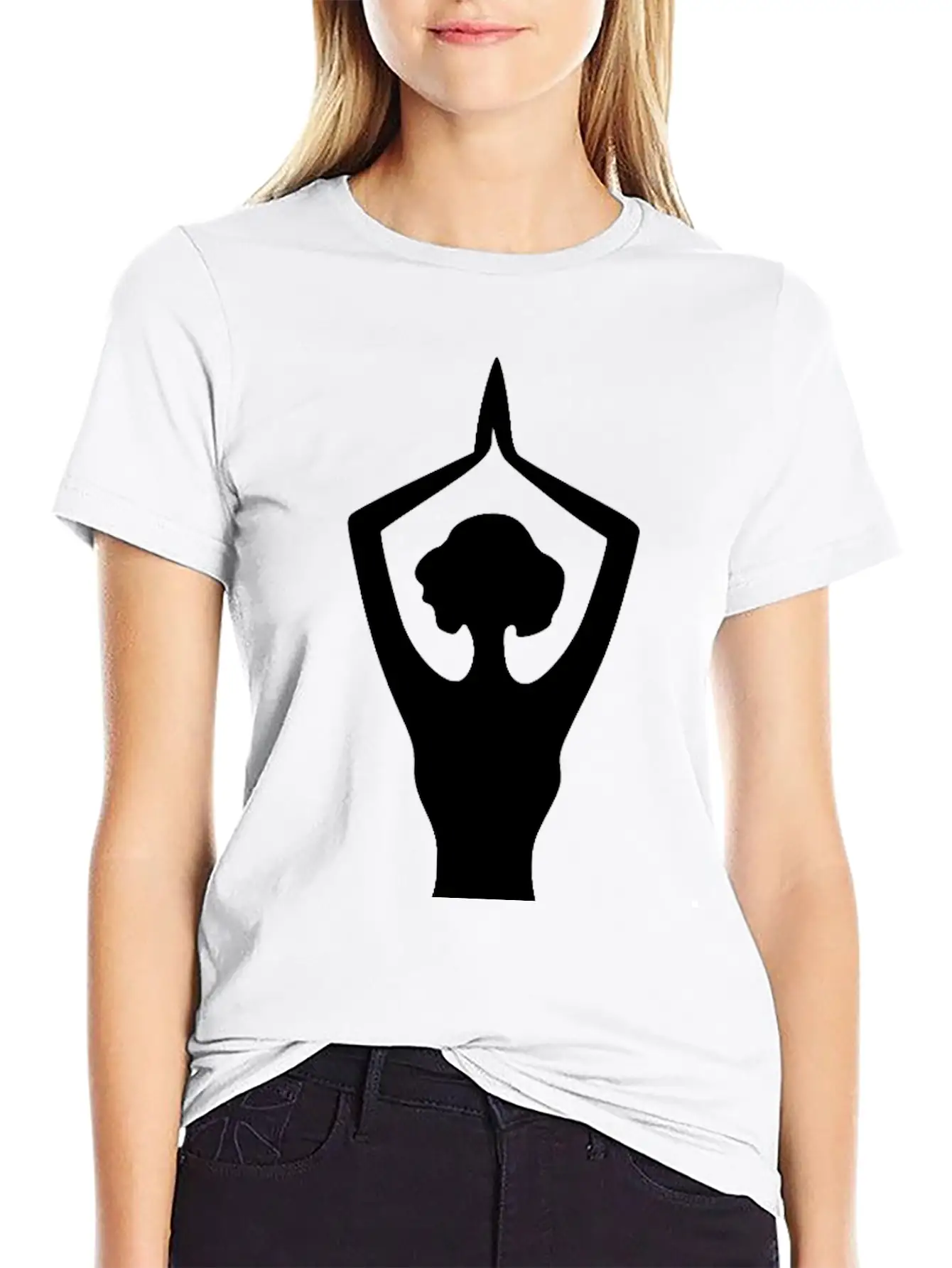 Yoga Silhouette With Grace And Balance In Motion Casual Graphic T-Shirt – Simple And Comfortable Daily Wear