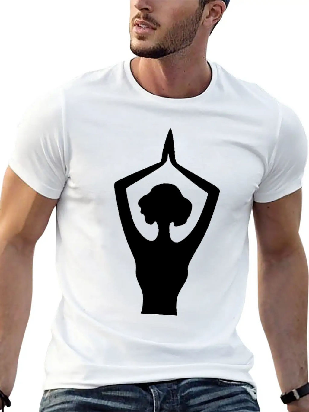 Yoga Silhouette With Grace And Balance In Motion Casual Graphic T-Shirt – Simple And Comfortable Daily Wear
