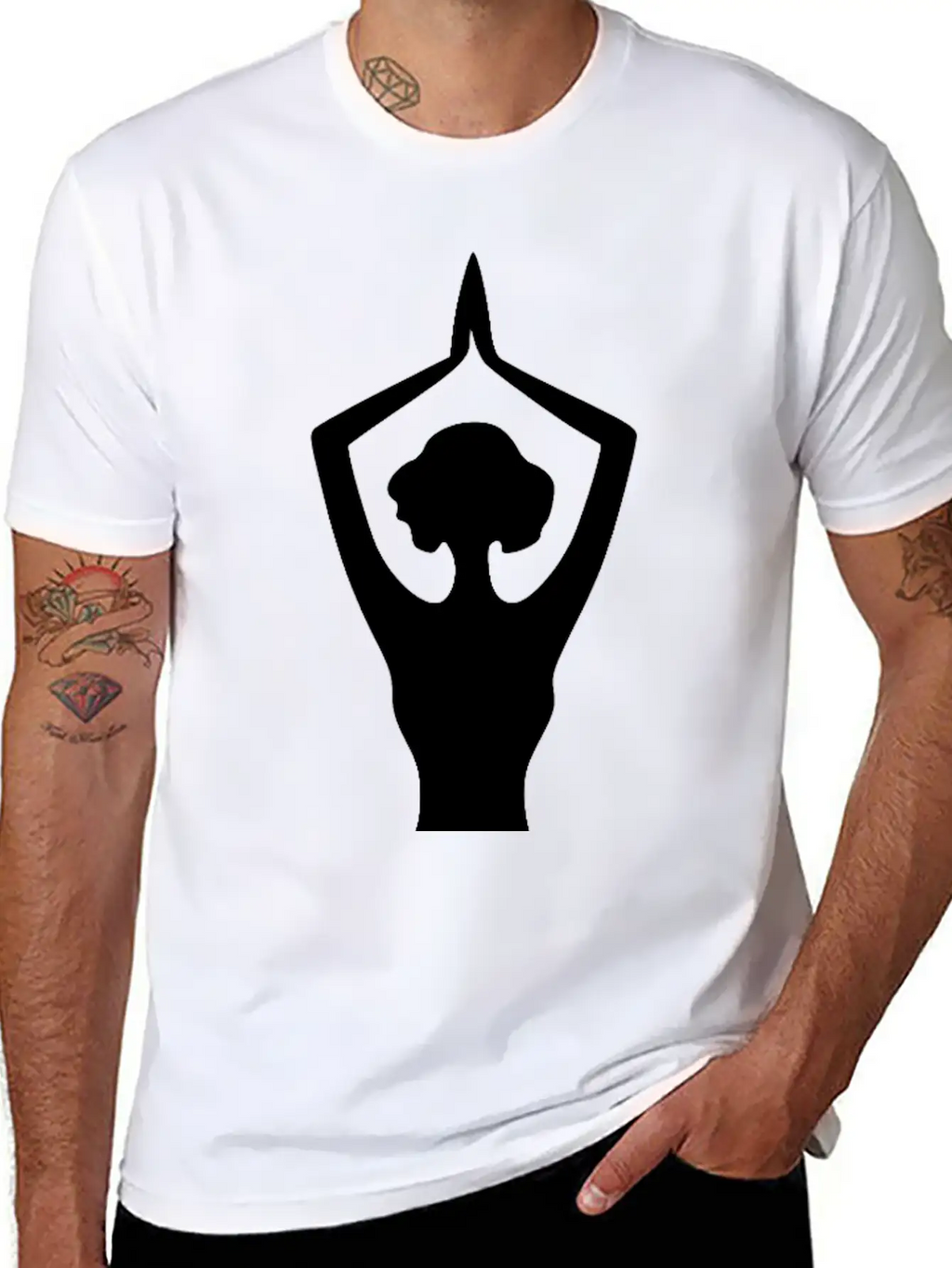 Yoga Silhouette With Grace And Balance In Motion Casual Graphic T-Shirt – Simple And Comfortable Daily Wear