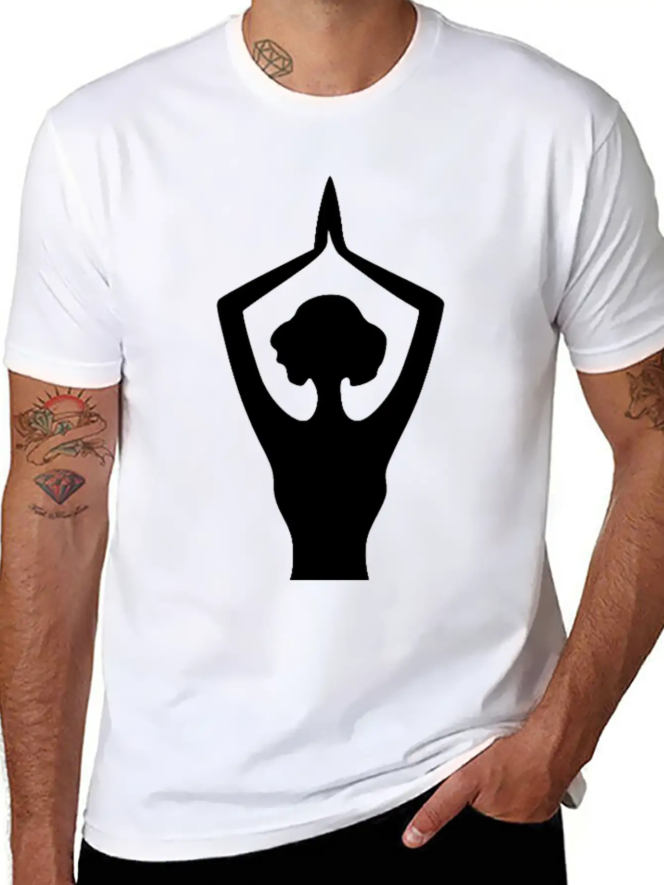 Yoga Silhouette With Grace And Balance In Motion Casual Graphic T-Shirt – Simple And Comfortable Daily Wear