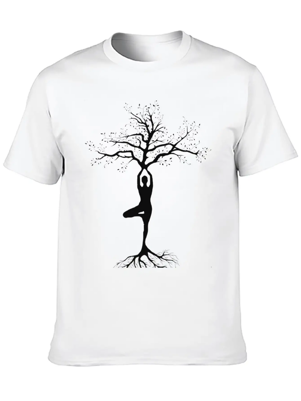 Yoga, Tree Of Life, Pose, Yoga Life Casual Graphic T-Shirt – Simple And Comfortable Daily Wear