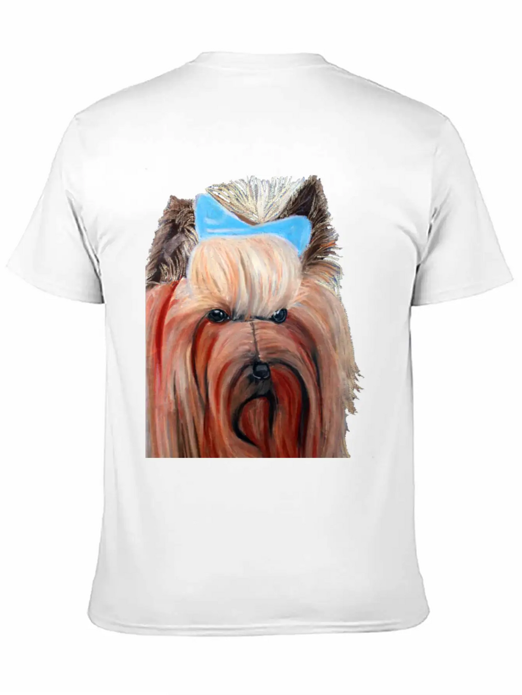 Yorkshire Dog Painting Breathable Soft Cotton T-Shirt – Timeless Casual Look