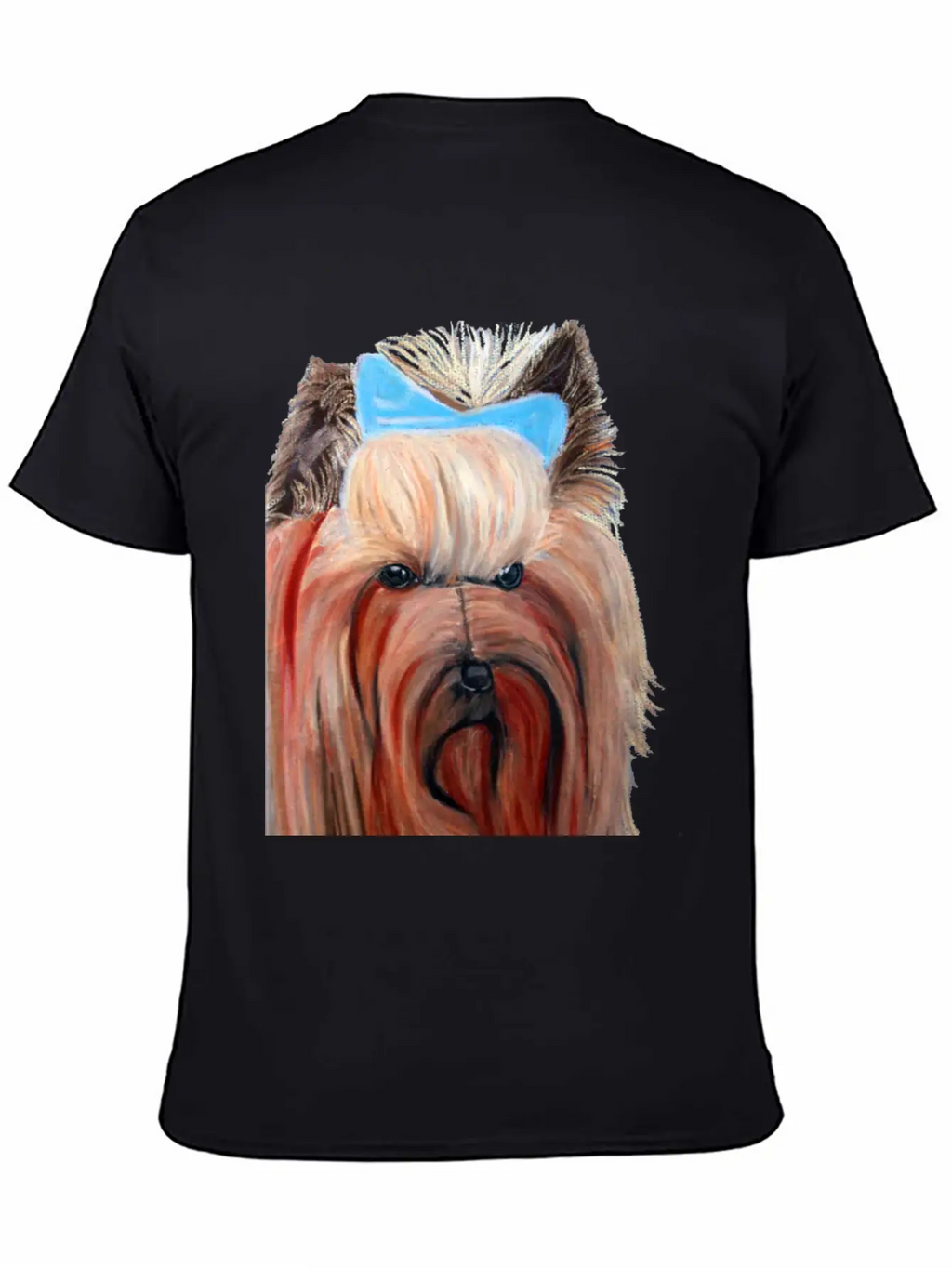 Yorkshire Dog Painting Breathable Soft Cotton T-Shirt – Timeless Casual Look