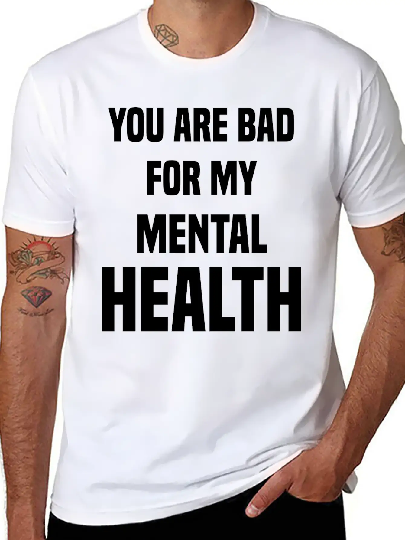 You Are Bad For My Mental Health Stylish Everyday T-Shirt – Unisex Basic Cotton Tee