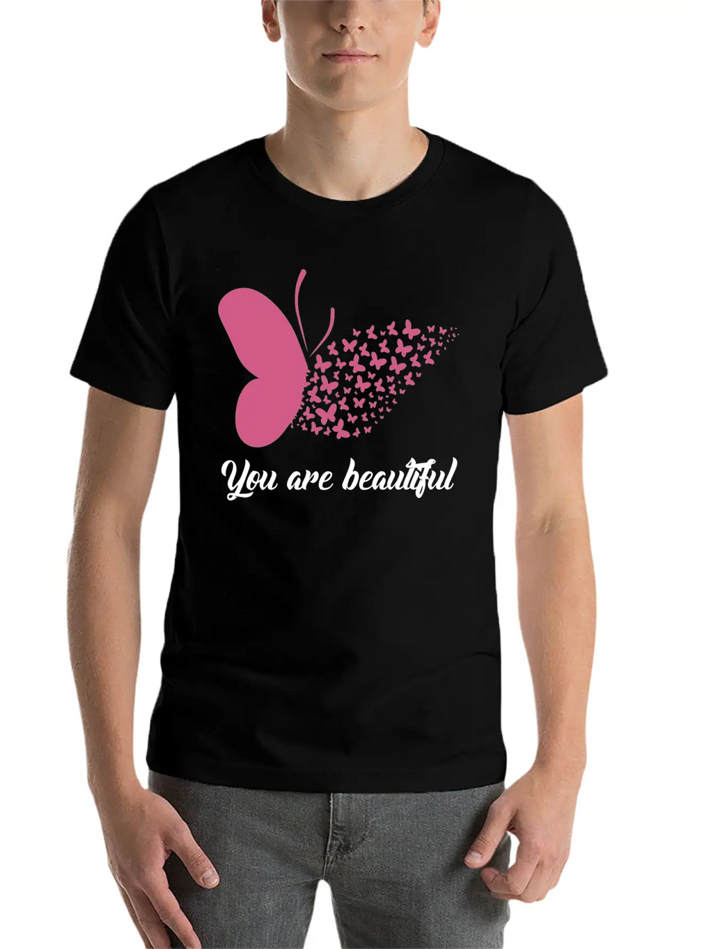 You Are Beautiful Unisex Short Sleeve Soft Cotton T-Shirt – Casual Everyday Wear