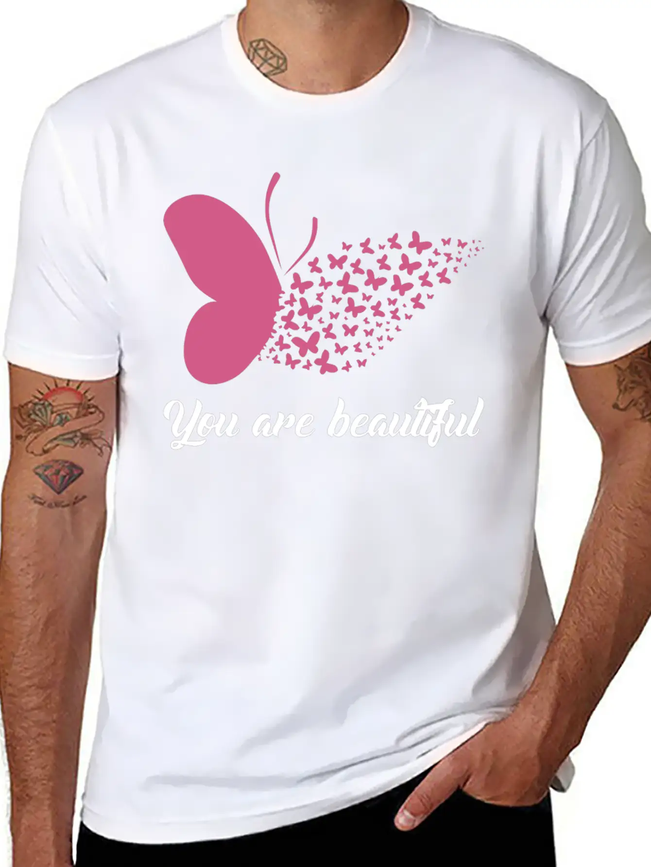 You Are Beautiful Unisex Short Sleeve Soft Cotton T-Shirt – Casual Everyday Wear