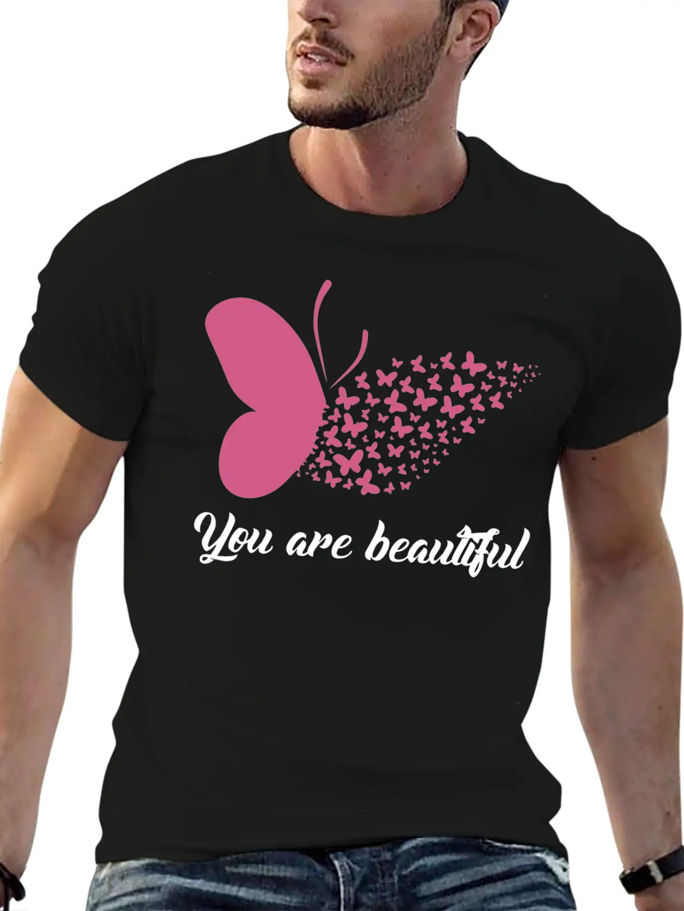 You Are Beautiful Unisex Short Sleeve Soft Cotton T-Shirt – Casual Everyday Wear