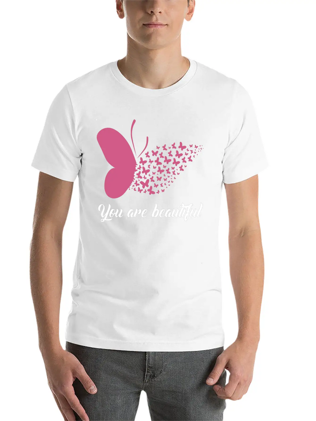 You Are Beautiful Unisex Short Sleeve Soft Cotton T-Shirt – Casual Everyday Wear
