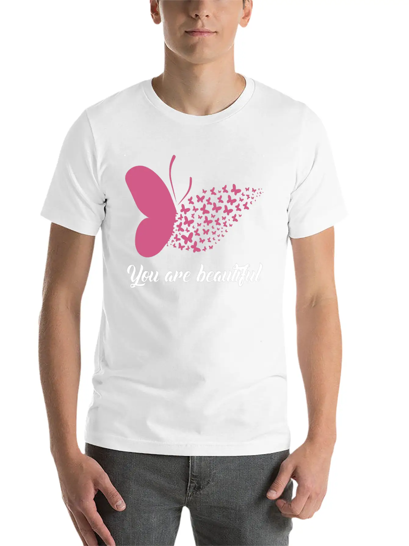 You Are Beautiful Unisex Short Sleeve Soft Cotton T-Shirt – Casual Everyday Wear