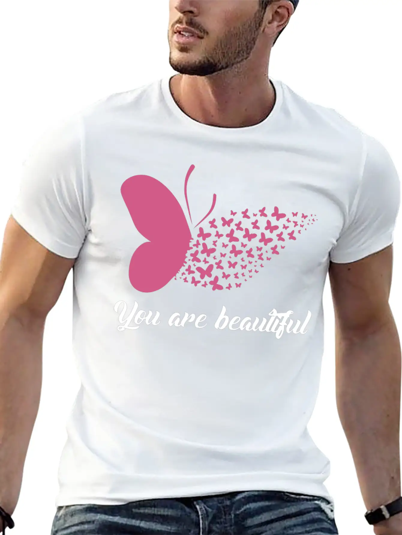 You Are Beautiful Unisex Short Sleeve Soft Cotton T-Shirt – Casual Everyday Wear