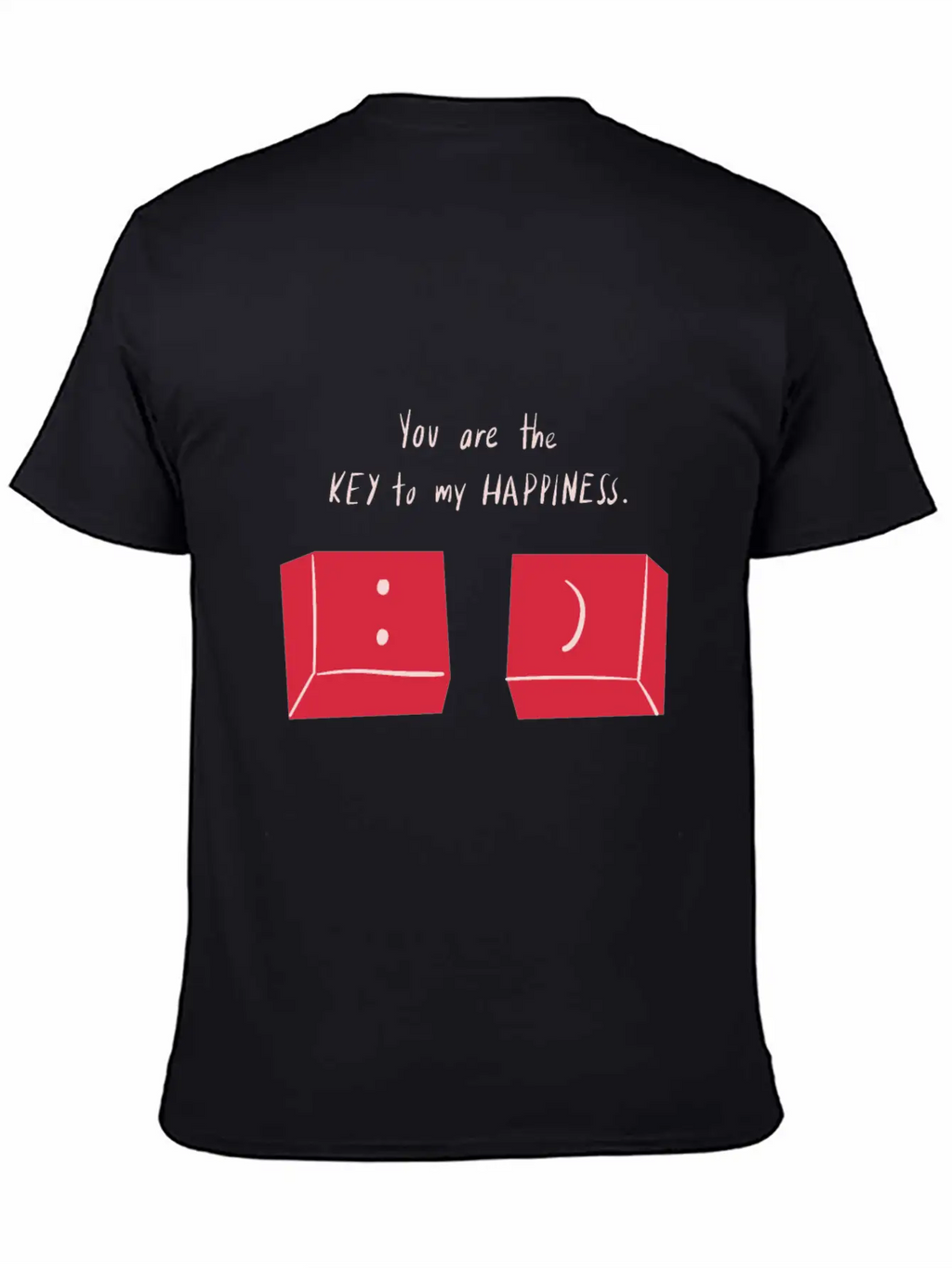 You Are The Key To My Happiness Keyboard Keys Love Unisex Short Sleeve Soft Cotton T-Shirt – Casual Everyday Wear