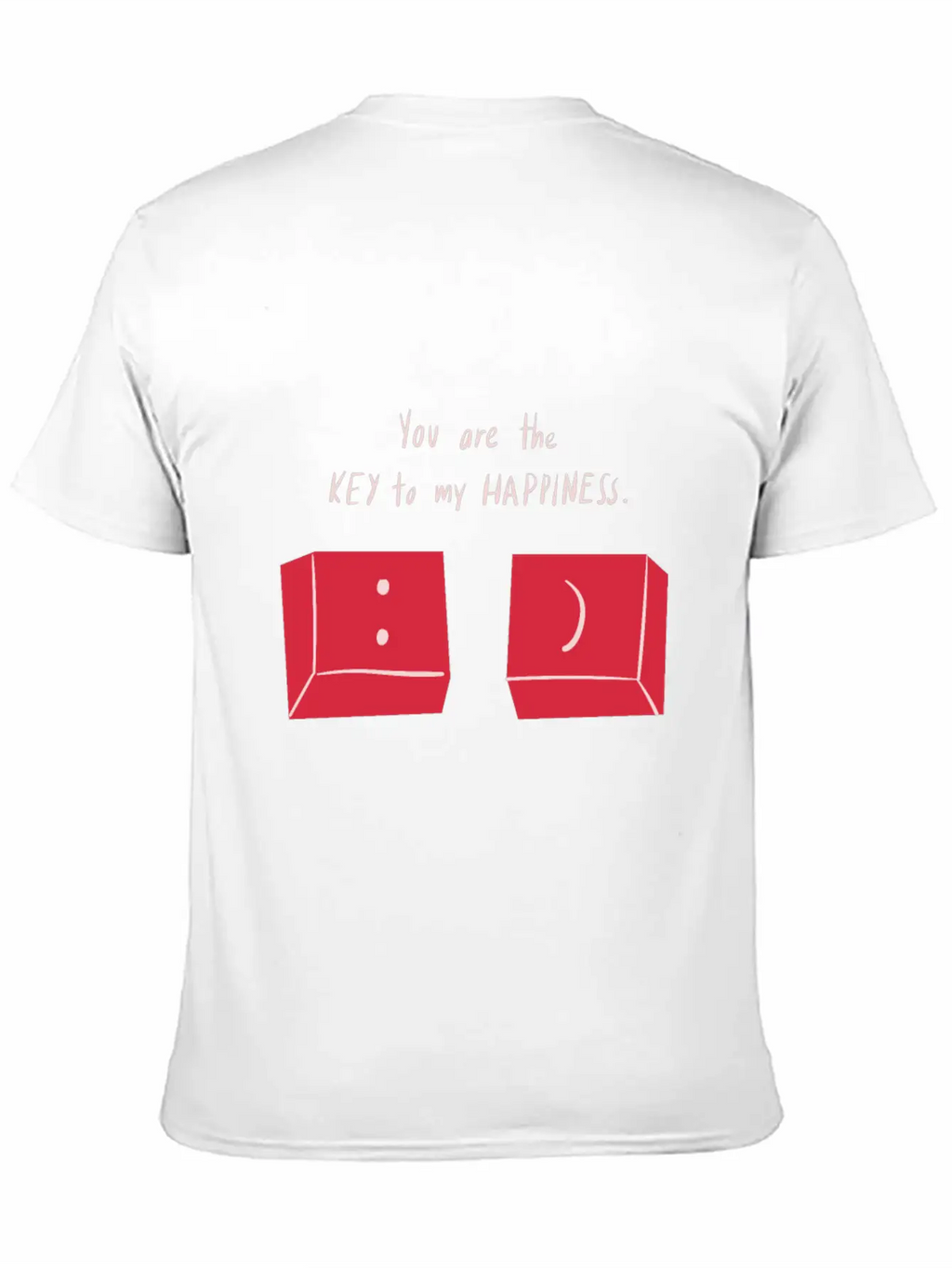 You Are The Key To My Happiness Keyboard Keys Love Unisex Short Sleeve Soft Cotton T-Shirt – Casual Everyday Wear
