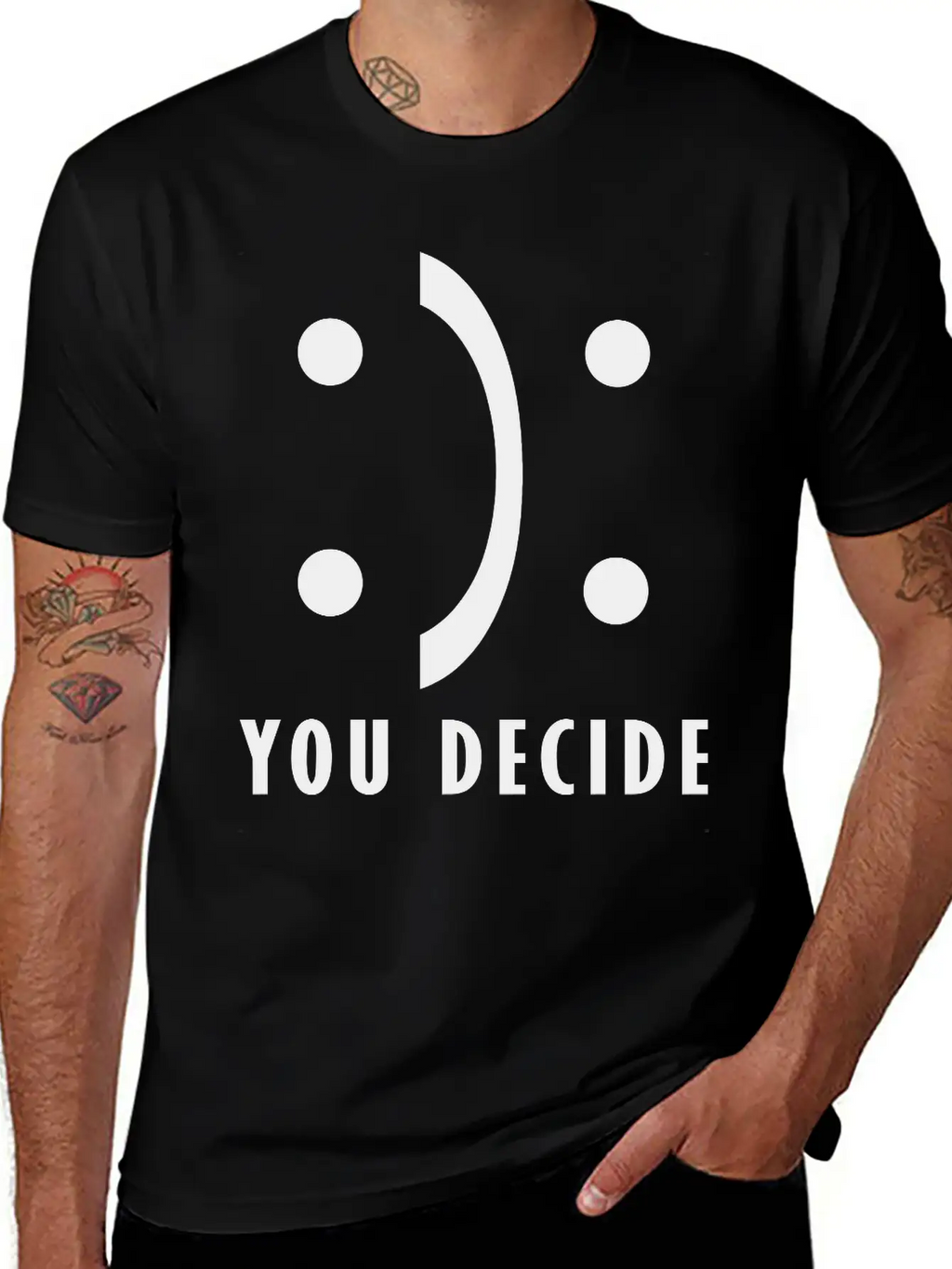You Decide - Good And Bad Fortune Essential Cotton Tee For Daily Outfits – Unisex Style