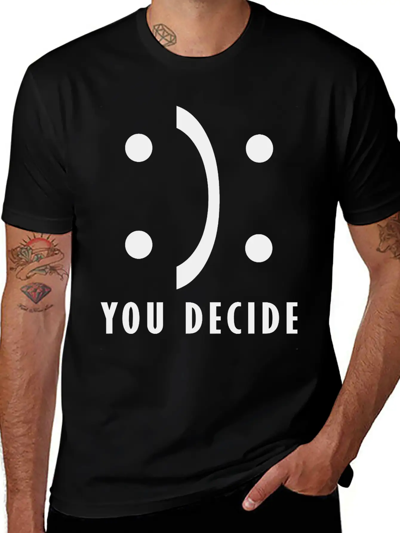 You Decide - Good And Bad Fortune Essential Cotton Tee For Daily Outfits – Unisex Style