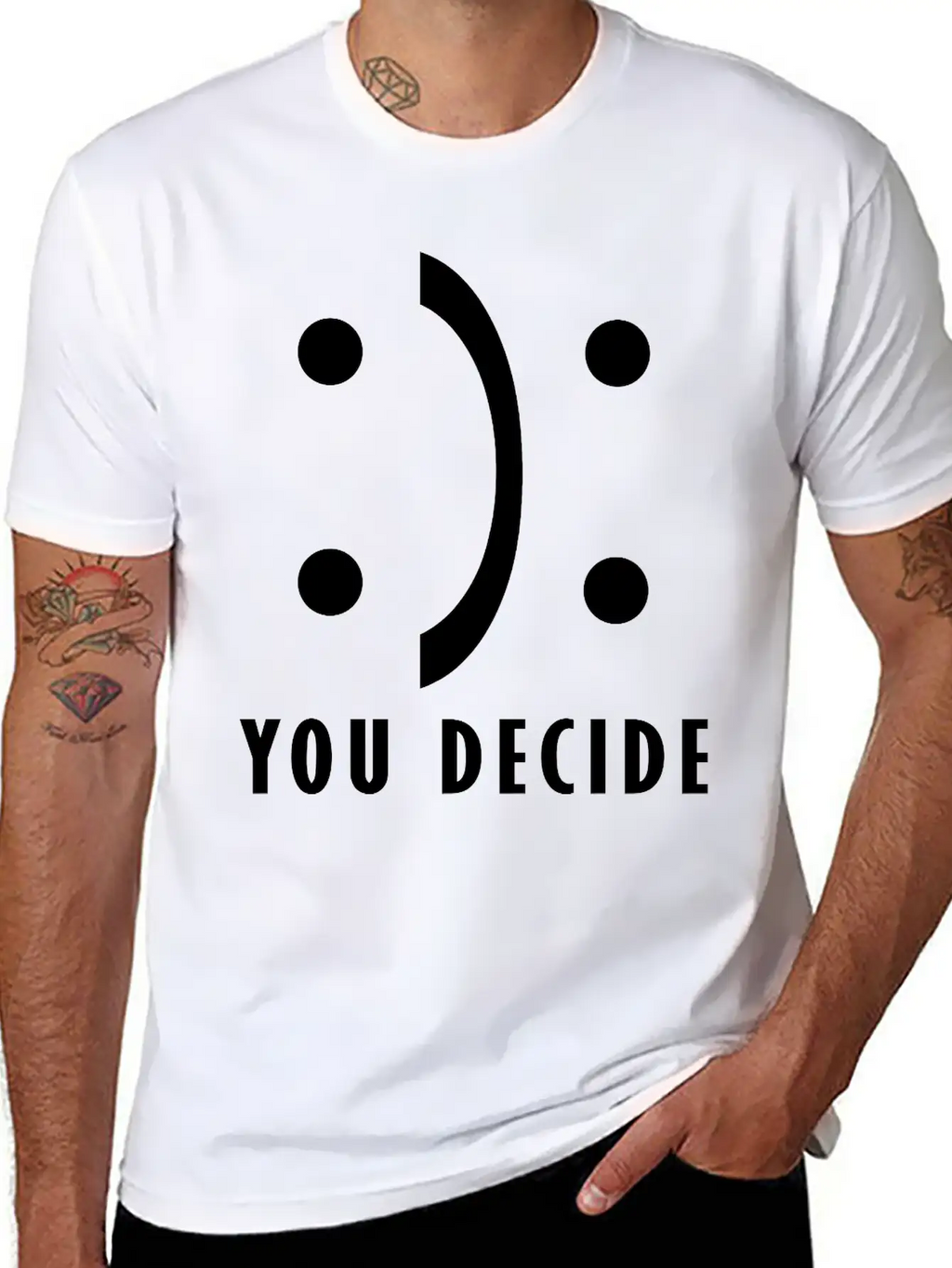 You Decide - Good And Bad Fortune Essential Cotton Tee For Daily Outfits – Unisex Style