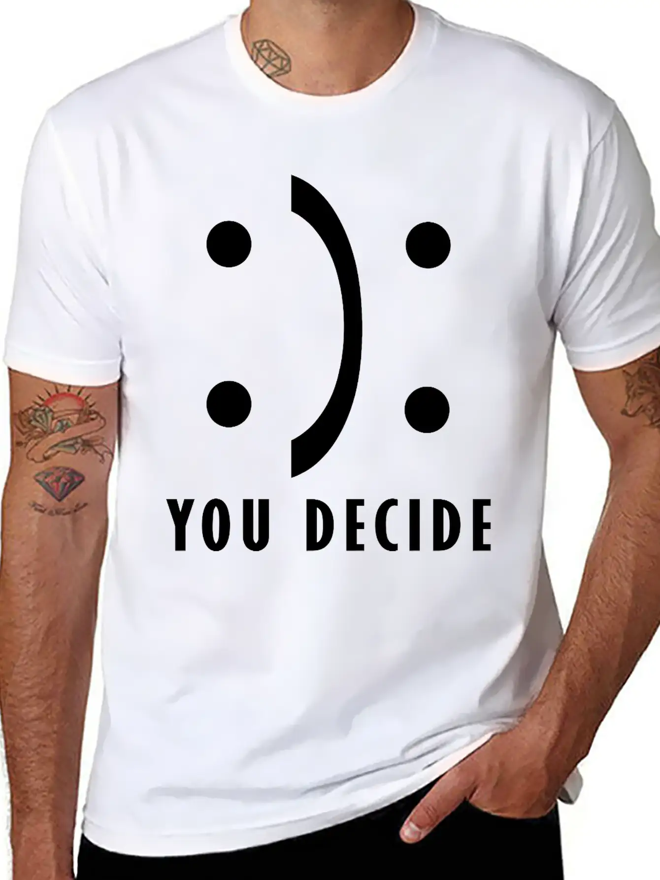 You Decide - Good And Bad Fortune Essential Cotton Tee For Daily Outfits – Unisex Style