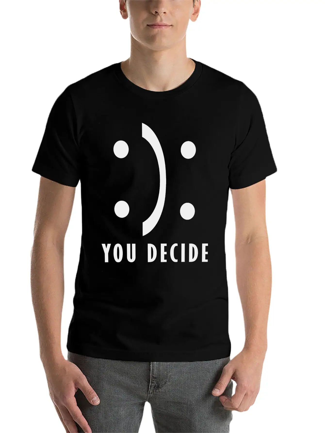 You Decide - Good And Bad Fortune Essential Cotton Tee For Daily Outfits – Unisex Style
