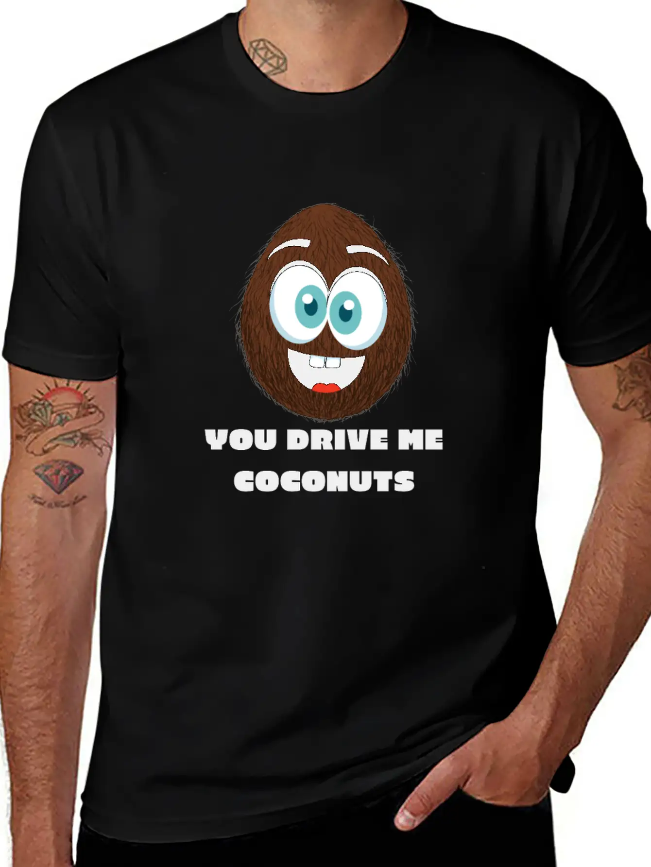 You Drive Me Coconuts - Funny Coconut T-Shirt Unisex Casual T-Shirt – Clean Design For Daily Comfort