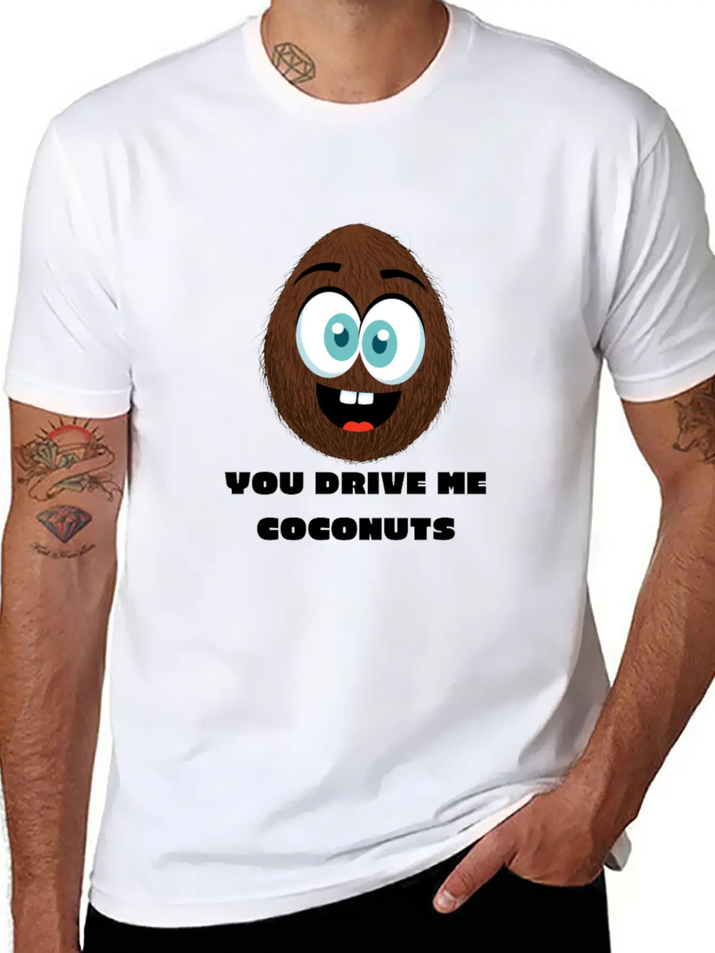 You Drive Me Coconuts - Funny Coconut T-Shirt Unisex Casual T-Shirt – Clean Design For Daily Comfort