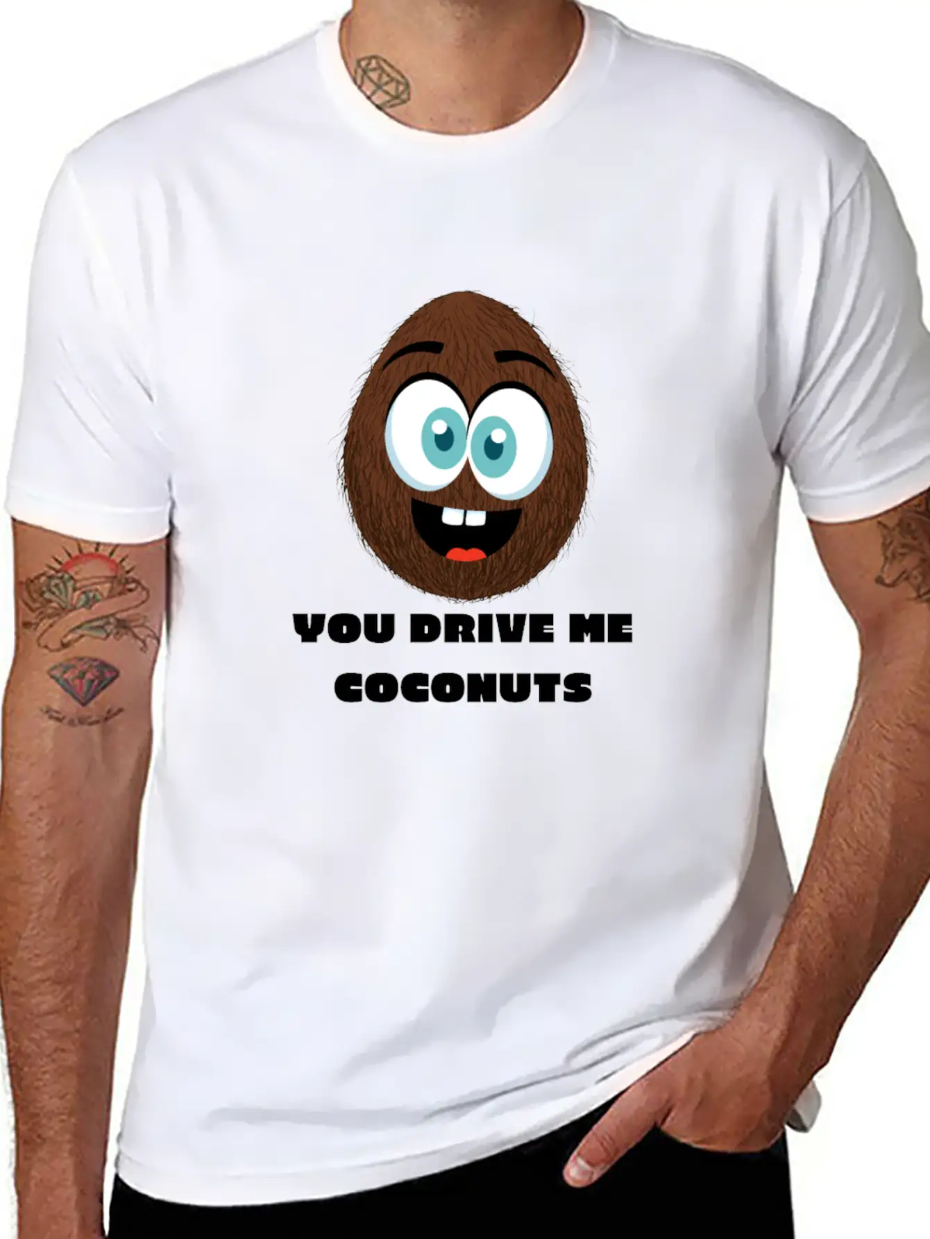 You Drive Me Coconuts - Funny Coconut T-Shirt Unisex Casual T-Shirt – Clean Design For Daily Comfort