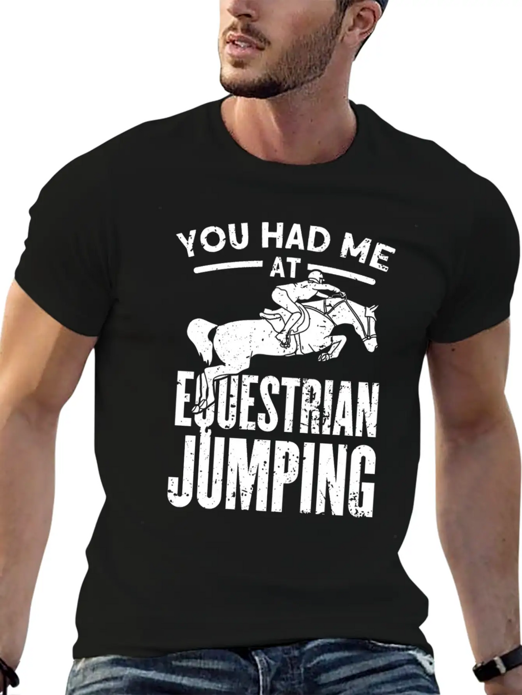 You Had Me At Equestrian Jumping Unisex Casual T-Shirt – Clean Design For Daily Comfort