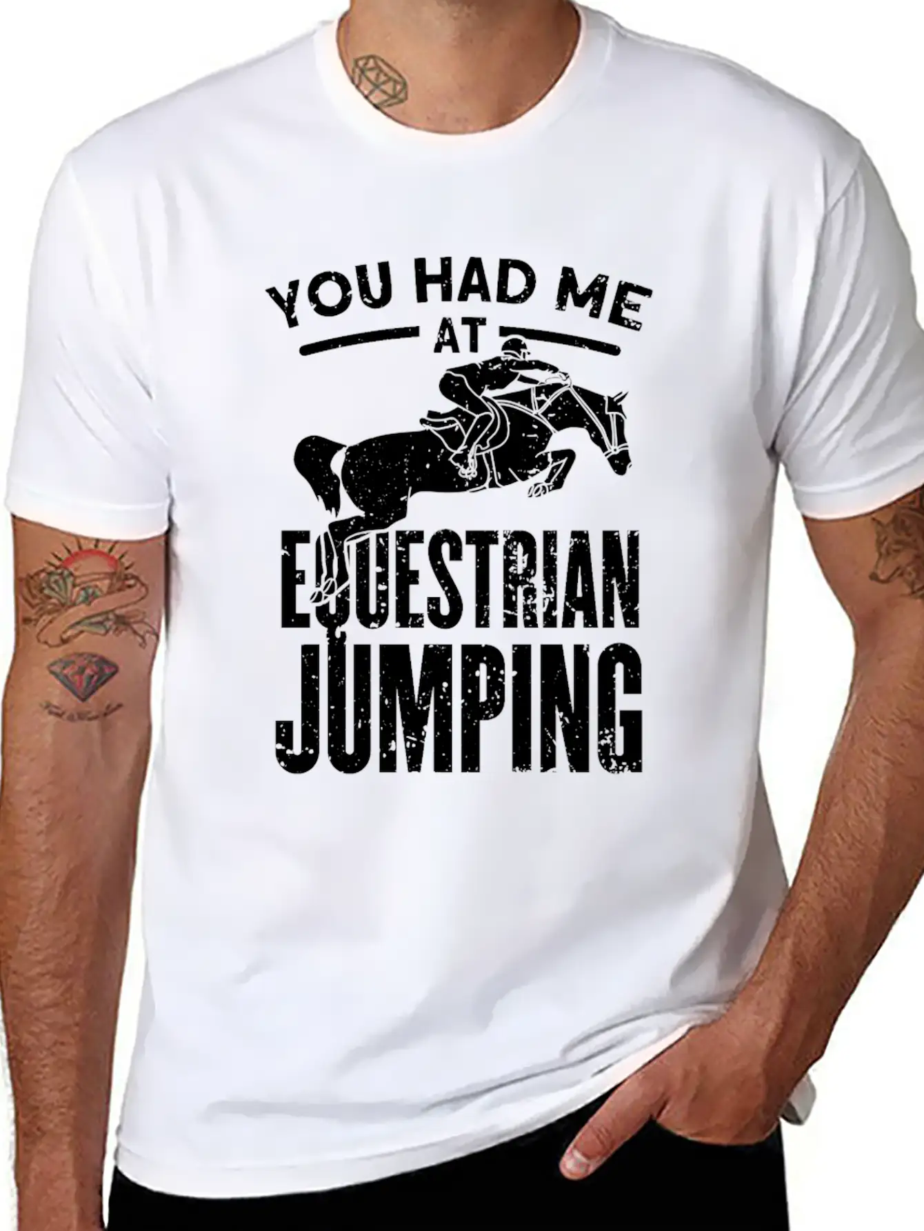 You Had Me At Equestrian Jumping Unisex Casual T-Shirt – Clean Design For Daily Comfort