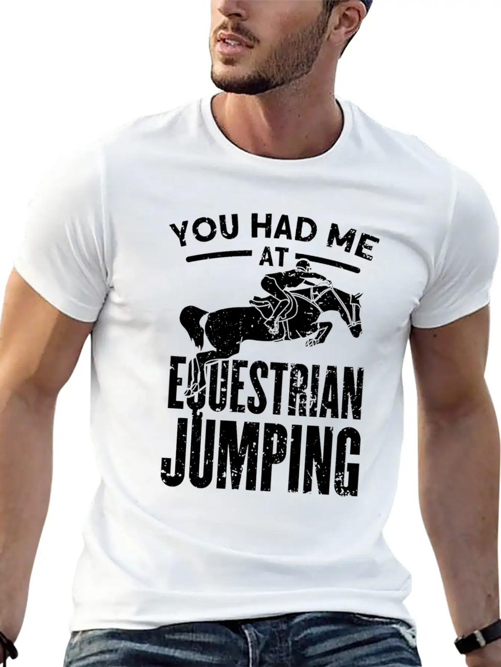 You Had Me At Equestrian Jumping Unisex Casual T-Shirt – Clean Design For Daily Comfort