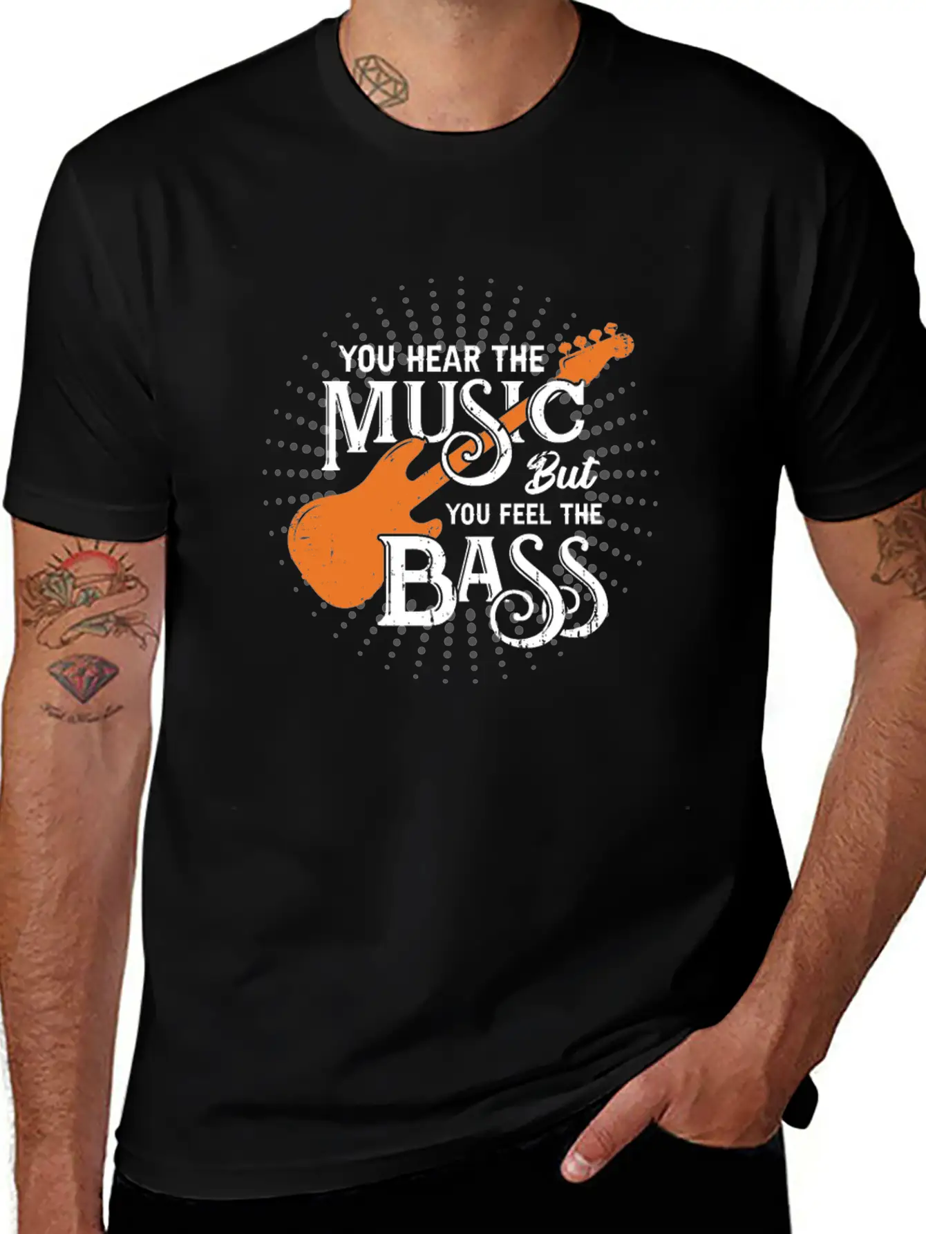 You Hear The Music But You Feel The Bass Stylish Everyday T-Shirt – Unisex Basic Cotton Tee