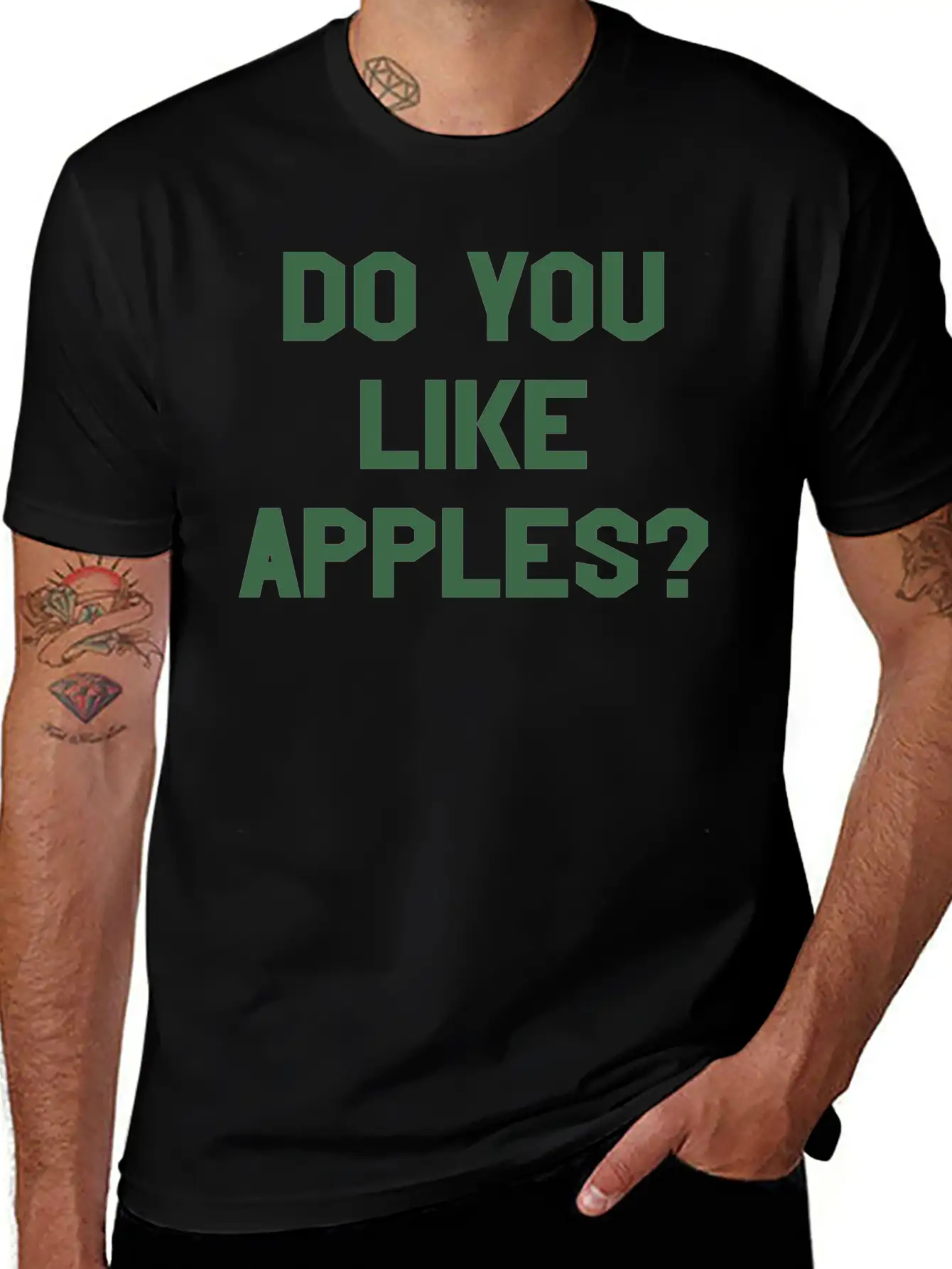You Like Apples Cool Sarcastic Weird Gym Casual Graphic T-Shirt – Simple And Comfortable Daily Wear