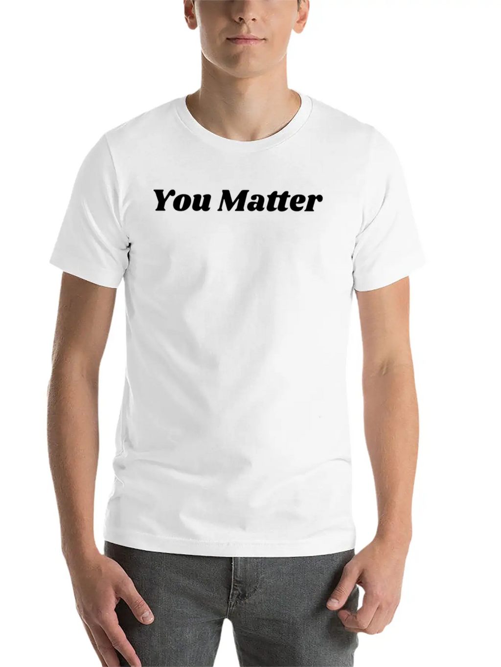 You Matter Statement Mental Health Awareness Unisex Short Sleeve Soft Cotton T-Shirt – Casual Everyday Wear