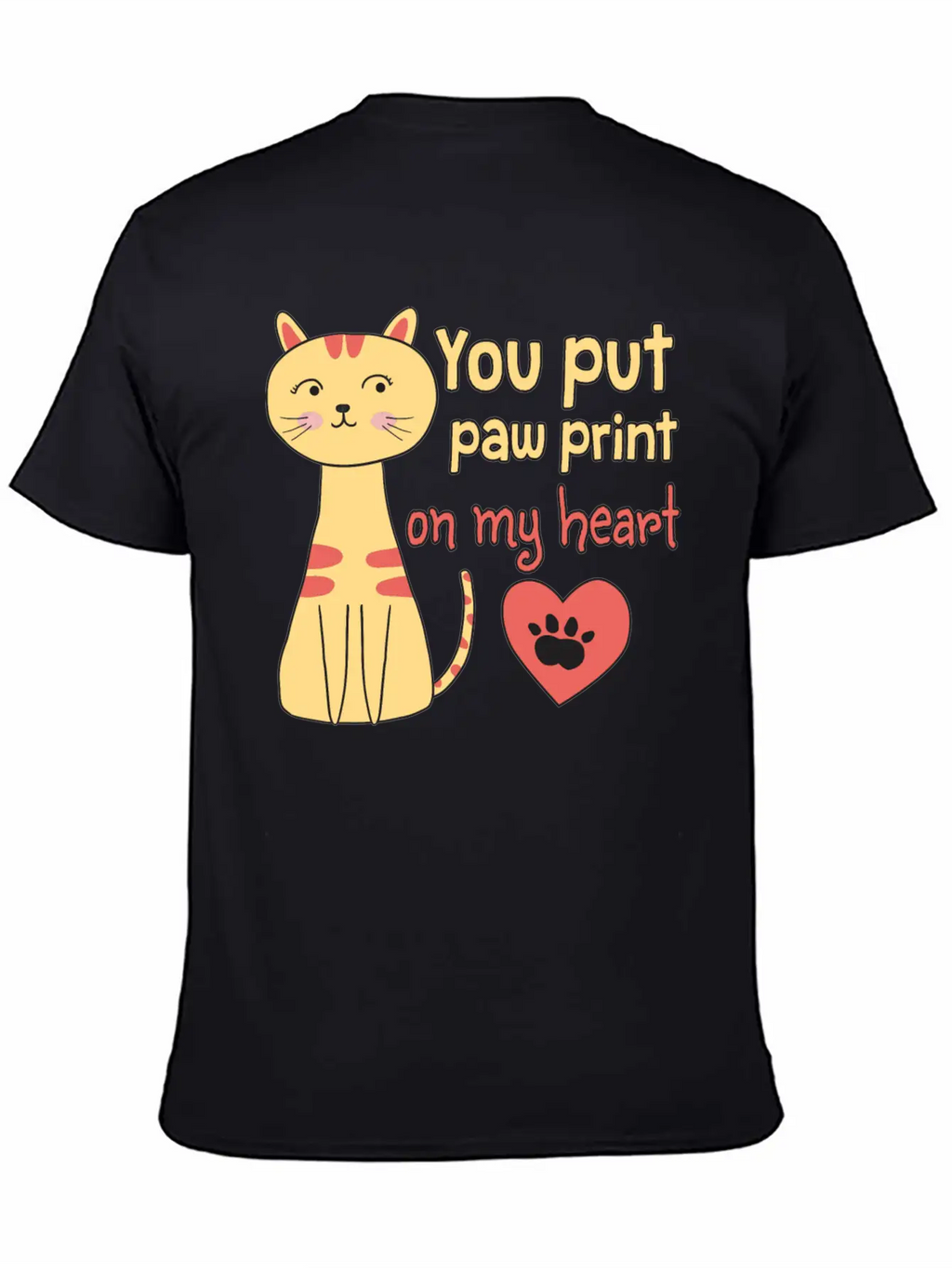 You Put Paw Print On My Heart Casual Graphic T-Shirt – Simple And Comfortable Daily Wear
