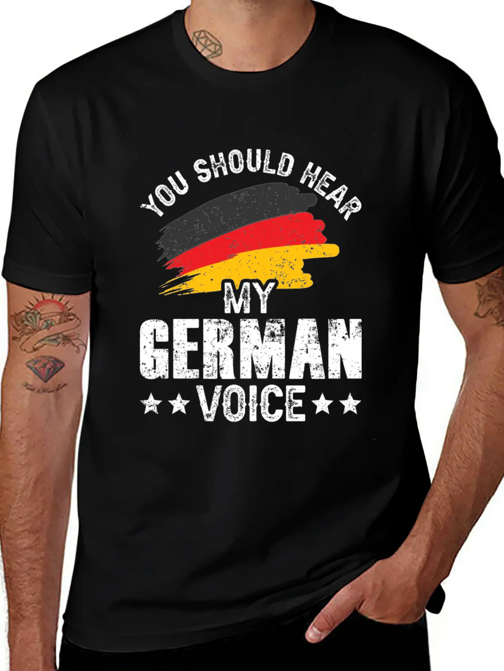 You Should Hear My German Voice Germany Teacher Stylish Everyday T-Shirt – Unisex Basic Cotton Tee