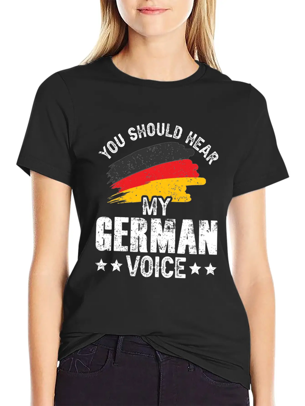 You Should Hear My German Voice Germany Teacher Stylish Everyday T-Shirt – Unisex Basic Cotton Tee