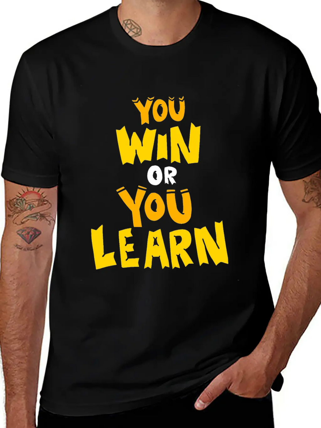 You Win Or You Learn Funny Attitude Gift Clothes Unisex Short Sleeve Soft Cotton T-Shirt – Casual Everyday Wear