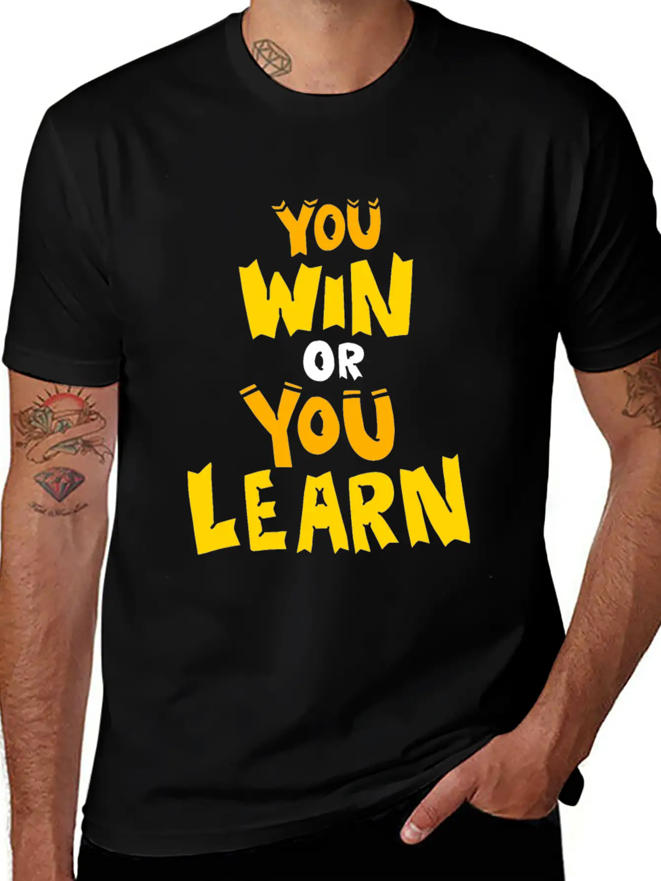 You Win Or You Learn Funny Attitude Gift Clothes Unisex Short Sleeve Soft Cotton T-Shirt – Casual Everyday Wear