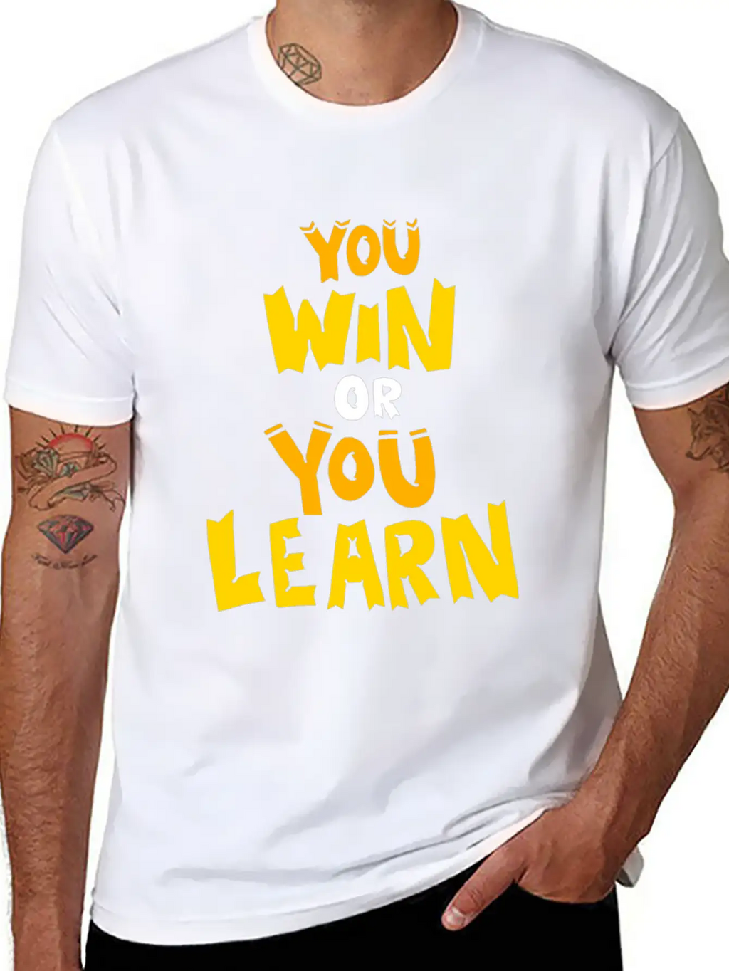 You Win Or You Learn Funny Attitude Gift Clothes Unisex Short Sleeve Soft Cotton T-Shirt – Casual Everyday Wear