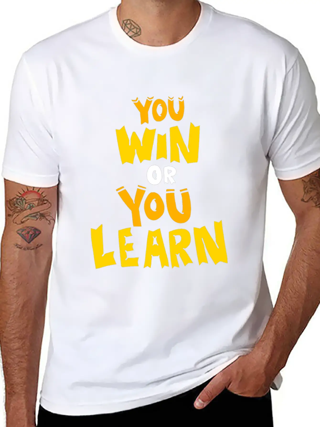 You Win Or You Learn Funny Attitude Gift Clothes Unisex Short Sleeve Soft Cotton T-Shirt – Casual Everyday Wear
