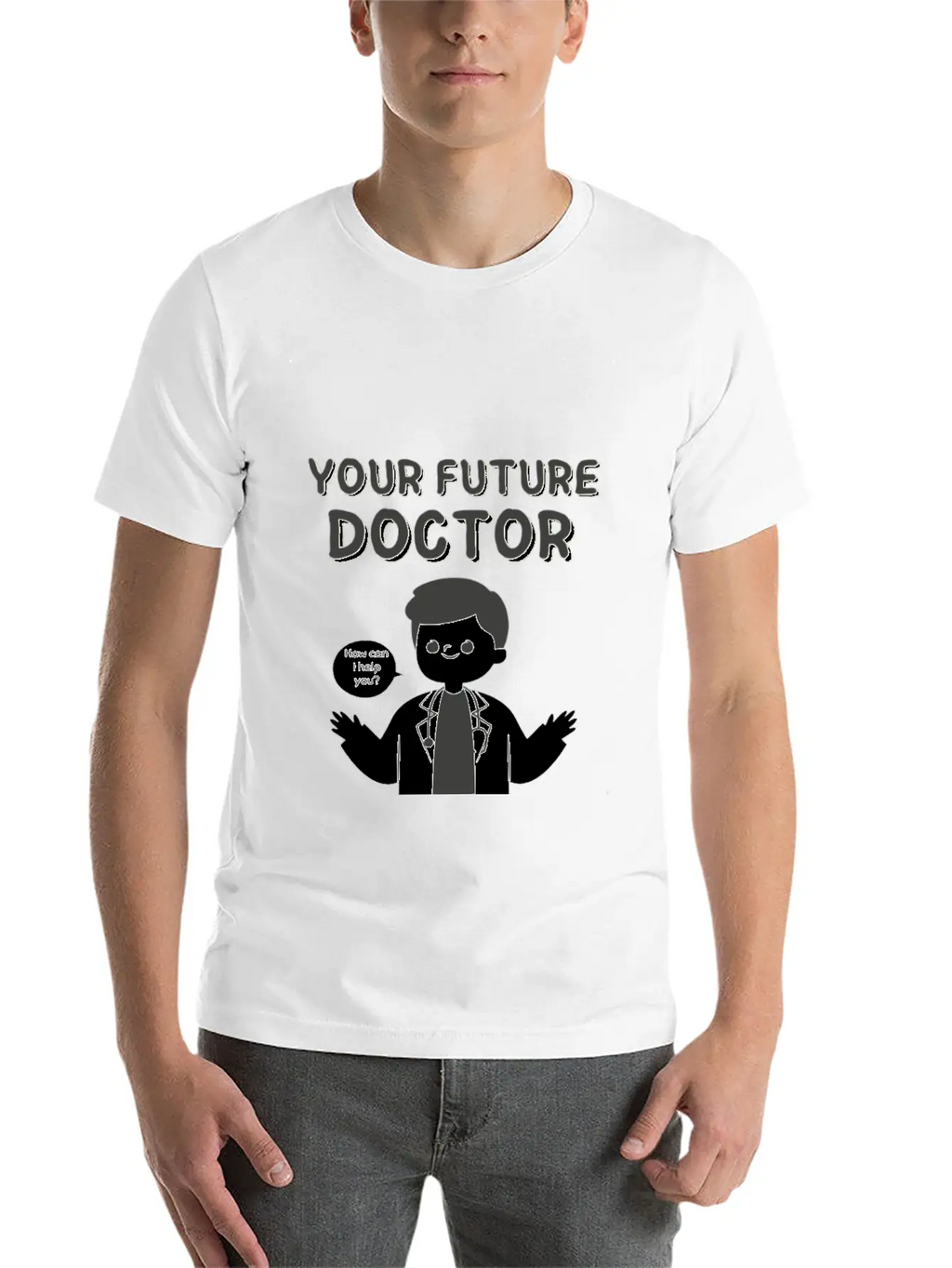 Your Future Doctor Unisex Casual T-Shirt – Clean Design For Daily Comfort