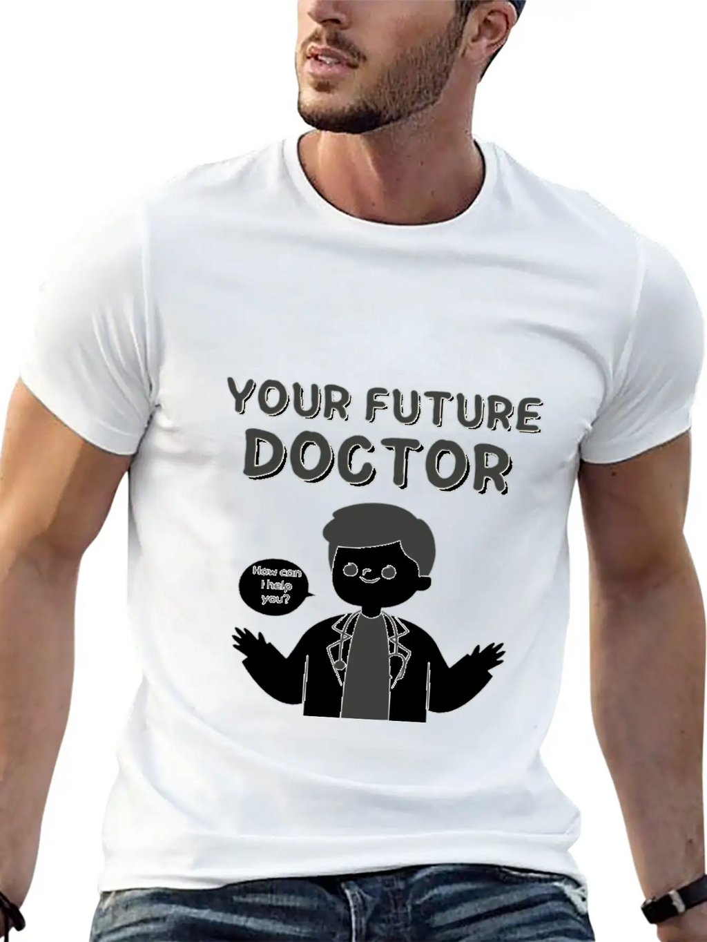 Your Future Doctor Unisex Casual T-Shirt – Clean Design For Daily Comfort