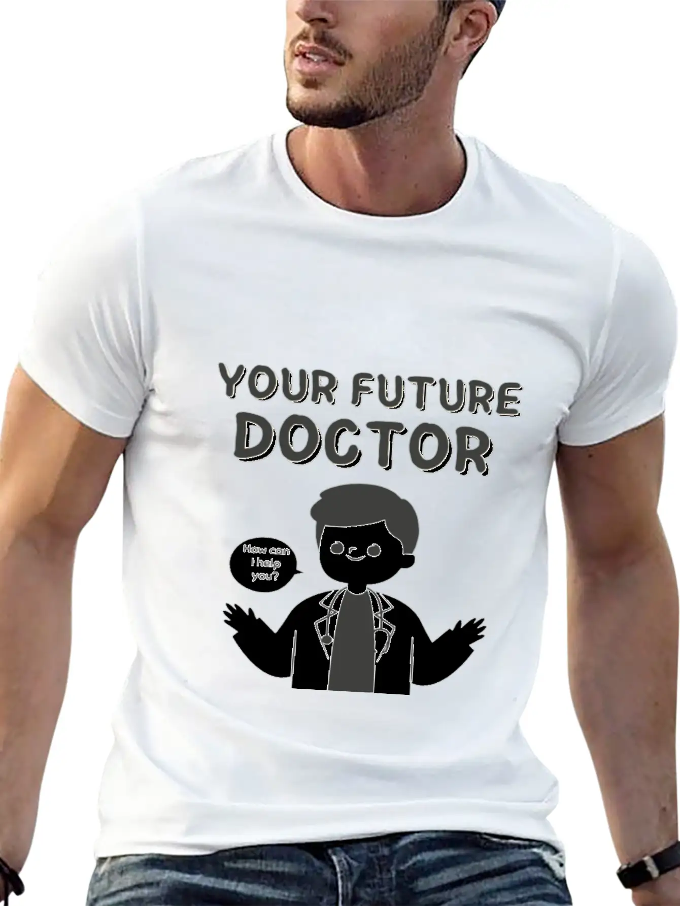 Your Future Doctor Unisex Casual T-Shirt – Clean Design For Daily Comfort