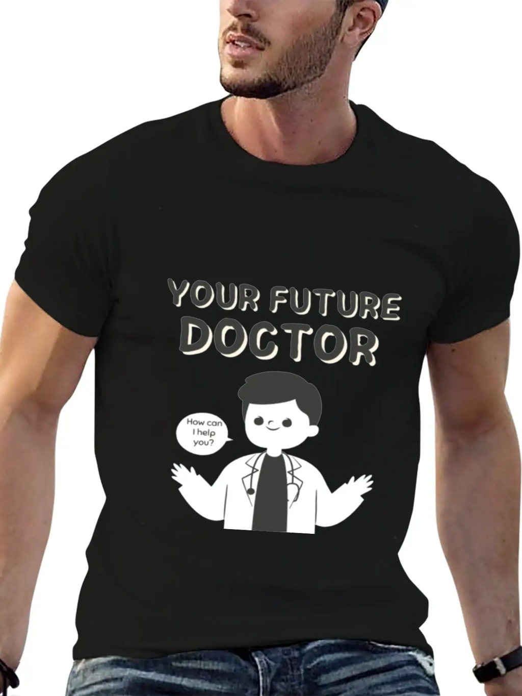 Your Future Doctor Unisex Casual T-Shirt – Clean Design For Daily Comfort
