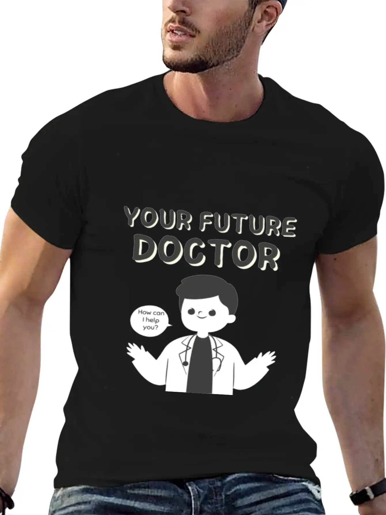 Your Future Doctor Unisex Casual T-Shirt – Clean Design For Daily Comfort