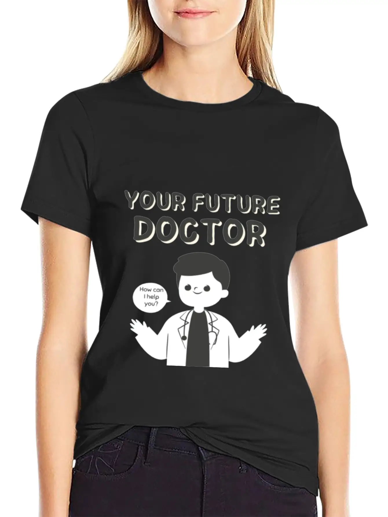 Your Future Doctor Unisex Casual T-Shirt – Clean Design For Daily Comfort