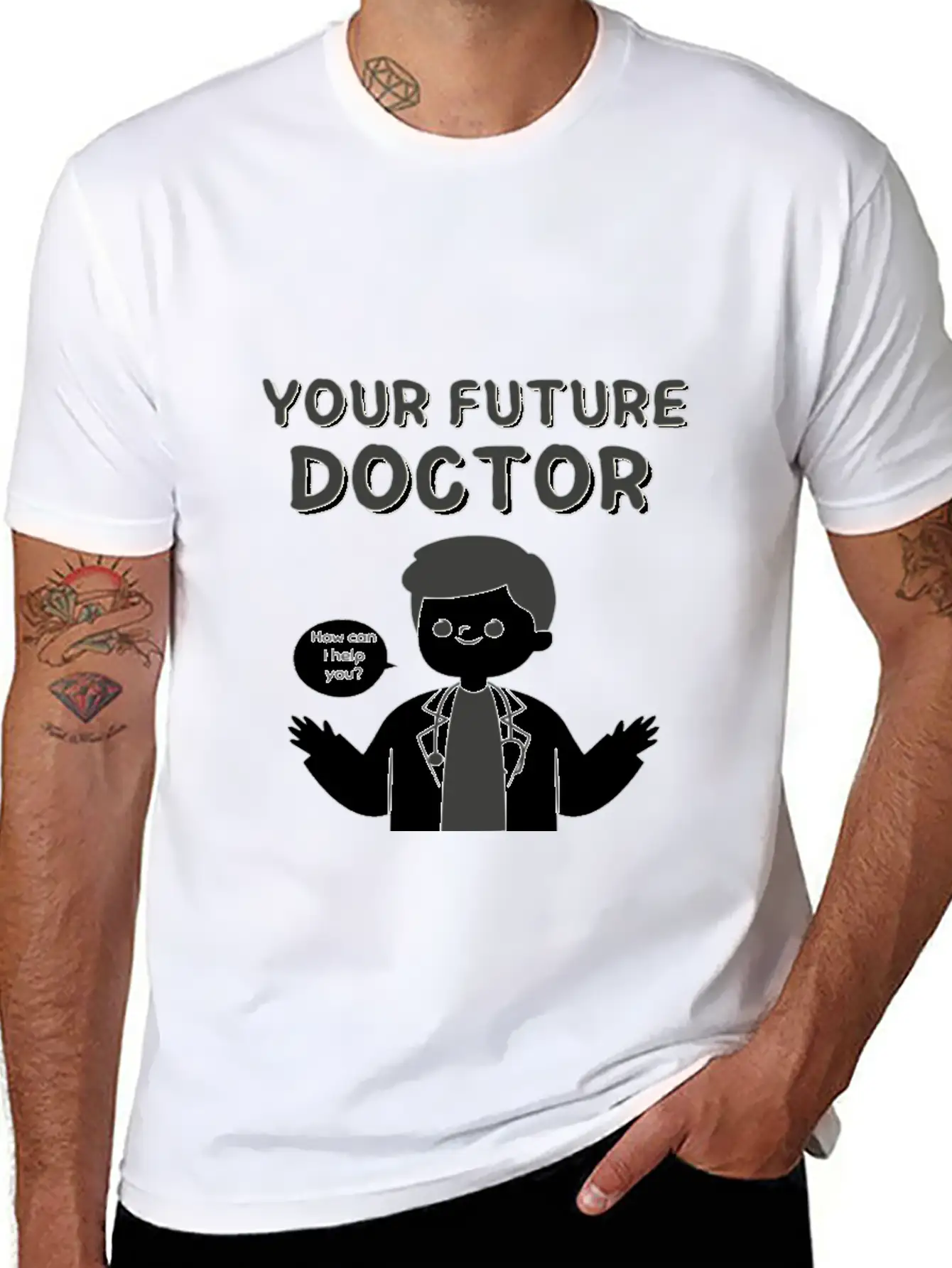 Your Future Doctor Unisex Casual T-Shirt – Clean Design For Daily Comfort